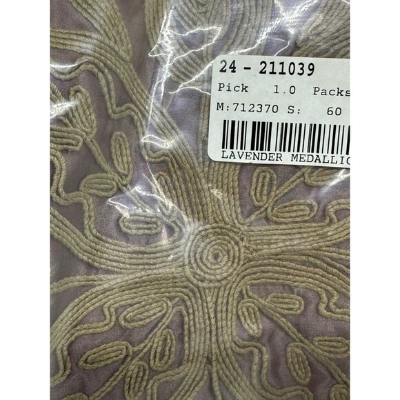 Bombay Lavender Medallion 16″ Decorative Throw Pillow – Floral Accent Cushion - Picture 4 of 9